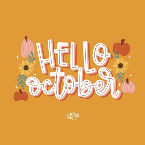 Lo | Lettering & Digital Art (@letteringwithlo) • Instagram photos and videos Holiday Sayings, Pastel Fall, Hello Quotes, Fall Backgrounds Iphone, Pastel Quotes, October Wallpaper, Iphone Wallpaper Preppy, Monthly Stickers, Fall Quotes