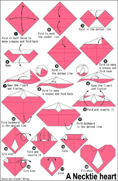 Printable Origami Instructions, Beginner Origami, Origami Heart Instructions, Origami Box Instructions, Kawaii Tutorial, Origami Instructions For Kids, Easy Origami Heart, Valentines Origami, Origami Heart With Wings