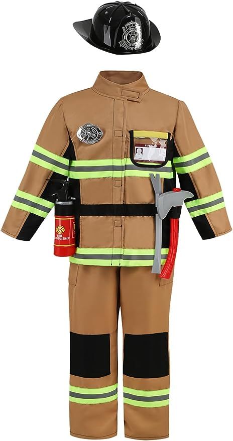 Glow Costume, Fireman Costume, Girl Firefighter, Firefighter Costume, Onesie Costumes, Pants Accessories, Costume For Kids, Fire Fighters, Kids Dress Up