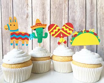 Baby Shower Mexicano, Baby Shower Ideas For Boys, Succulent Cupcakes, Boys Food, Graduation Cupcake Toppers, Fiesta Birthday Party, Mexican Birthday, Fiesta Theme Party, Mexican Party Theme