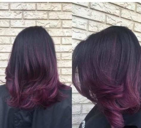 Blackberry Hair Is The New Moody Purple Hair Trend | Fashionisers© - Part 5 Blackberry Hair Colour, Best Ombre Hair, Purple Ombre Hair, Dark Purple Hair, Brown Ombre Hair, Ombre Hair Blonde, Hair Color Purple, Ombre Hair Color, Purple Ombre