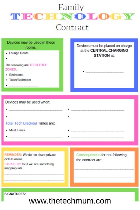 Technology Contract, Internet Safety Rules, Internet Safety Tips, Child Behavior Chart, Behavior Plans, Tips For Parents, Teaching Technology, Parenting Techniques, Internet Safety