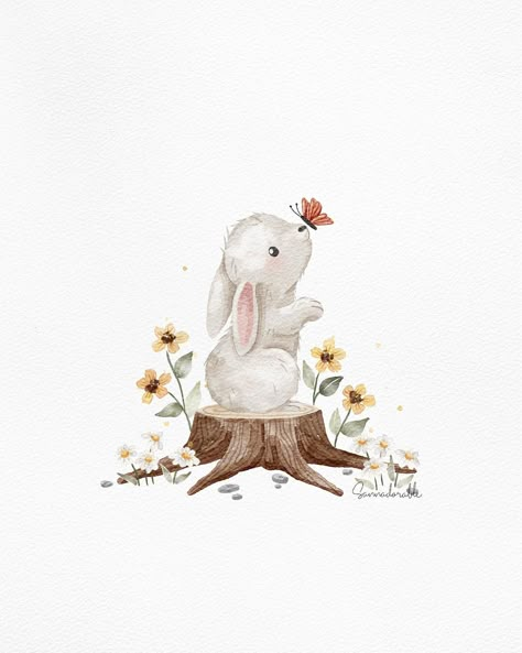 Sanna Sjöström • Illustrator (@sannadorable) • Fotos y videos de Instagram Snoopy Illustration, Nursery Drawings, Watercolour Clipart, Watercolour Nursery Art, Nursery Illustration, Illustration Book, Baby Illustration, Baby Room Design