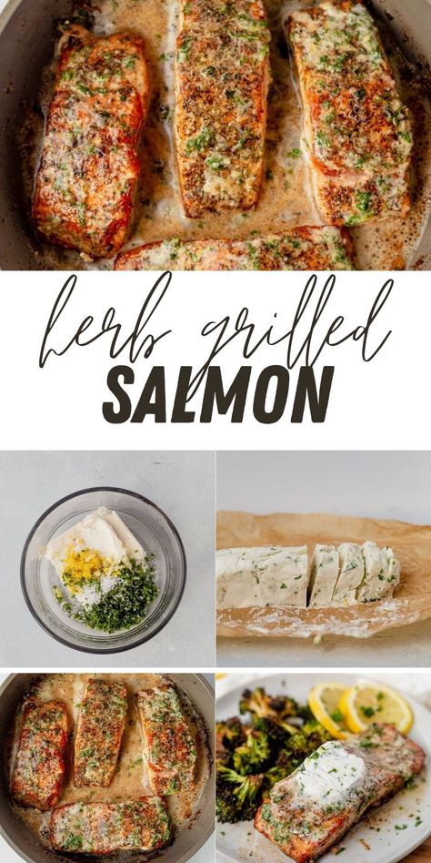 Holiday Seafood Recipes, Salmon Toppings, Salmon Marinade Recipes, Herb Crusted Salmon, Herb Salmon, Copycat Olive Garden, Lemon Garlic Salmon, Italian Seasonings, Olive Garden Copycat