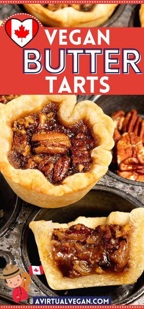 Vegan Squares, Vegan Canadian Recipes, Healthy Butter Tarts, Vegan Butter Cookies, Vegan Butter Tarts, Vegan Butter Tarts Recipe, Canadian Butter Tarts Recipe Canada, Vegan Snacks For Party, Vegan Savory Tart