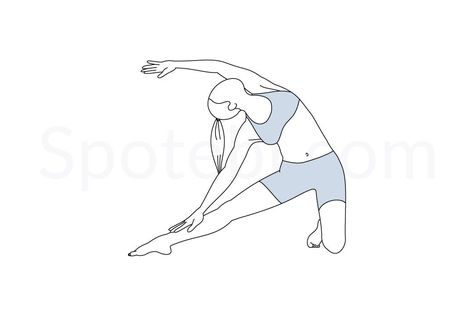 Gate pose (Parighasana) instructions, illustration, and mindfulness practice. Learn about preparatory, complementary and follow-up poses, and discover all health benefits. http://www.spotebi.com/exercise-guide/gate-pose/ Workout Songs, Yoga Motivation, Yoga Workouts, Easy Yoga Workouts, Yoga For Flexibility, Meditation Techniques, Belly Dancing, Improve Mental Health, Easy Yoga