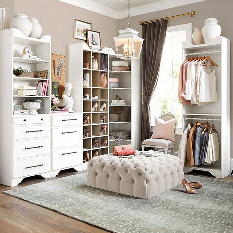 Spare Room Closet, Dressing Room Decor, Free Standing Closet, Dressing Room Closet, Dream Closet Design, Closet Organizing Systems, Wardrobe Room, Closet Room, Closet Decor