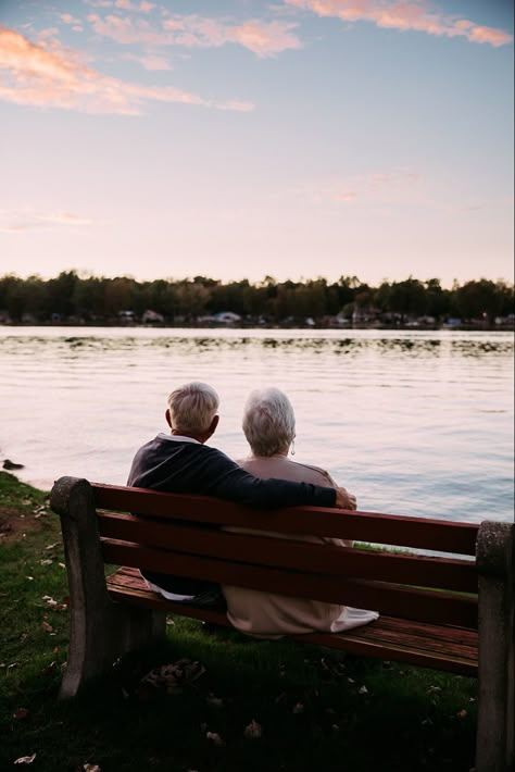 Michigan, beautiful landscape, grandparents, outdoor photoshoot, lake photoshoot, couples photoshoot, older couple, utah photography, LGBTQ+ friendly photographer, pose inspo, pose prompts, intimate, couples session, romantic, sweet couple, golden hour, lake, grass, waterfront property, cardigan Retired Couple Photography, Older Love Couple, Old Couple Picture Ideas, Middle Aged Couples Photoshoot, Elderly Photoshoot Ideas, Elder Couple Photography, Older Couple Photography Poses Parents, Engagement Photoshoot Ideas Older Couple, Grandparents Photoshoot Ideas