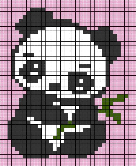 Crochet Grid, Kawaii Rainbow, Modele Pixel Art, Graph Crochet, Easy Pixel Art, Pixel Art Templates, Crochet Panda, Pixel Drawing, Cross Stitch Pillow