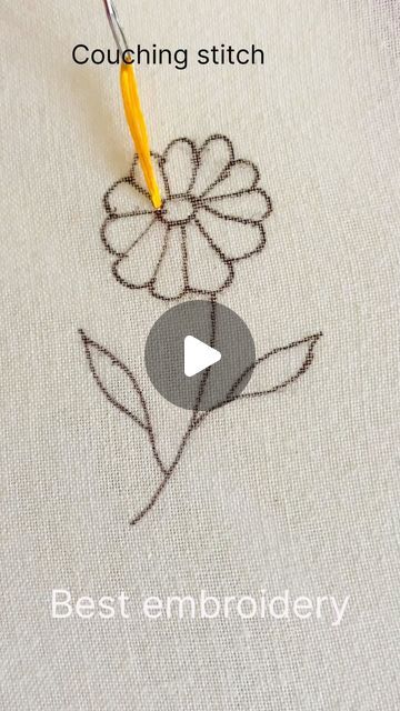 Couching Designs Embroidery, Couch Stitch Embroidery, Embroidery Couching Stitch, Simple Couching Embroidery Design, Couching Stitch Embroidery Designs, Couching Stitch Embroidery, Couching Embroidery Design, Couching Embroidery, Couching Stitch