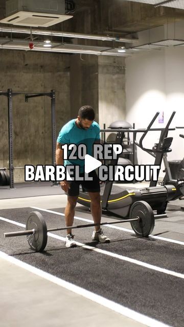 Barbell Circuit, Hang Clean, Functional Workouts, Barbell Weights, Barbell Workout, Front Squat, Overhead Press, Training Schedule, Circuit Training