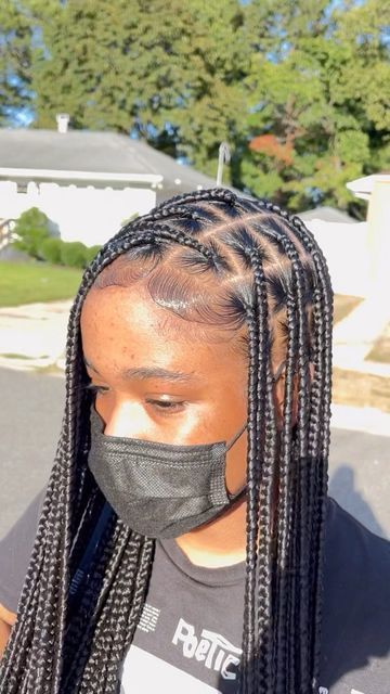 Knee Length Hairstyles, Knotless Braids Knee Length, Knee Length Braids, Medium Length Knotless Braids, Knee Length Knotless, Knee Length Hair, Feed In Braids Hairstyles, Faux Locs Hairstyles, Braided Cornrow Hairstyles