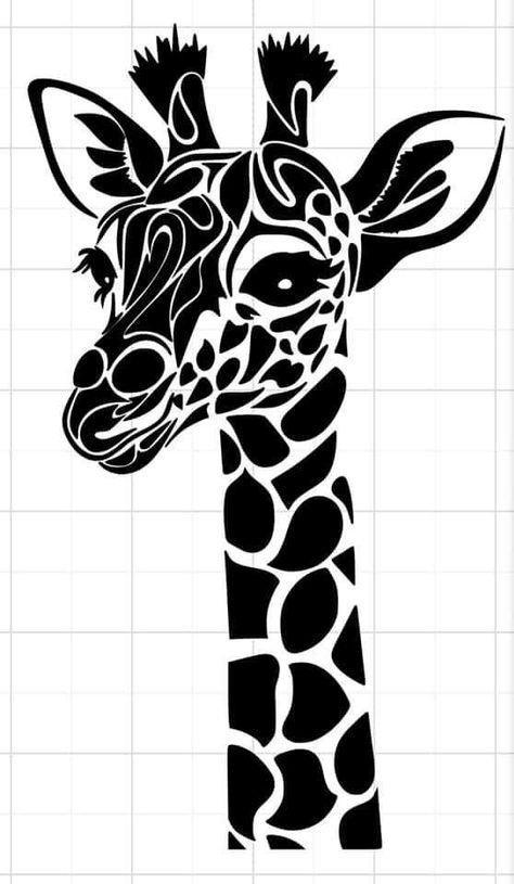 Leaves Stencil, Giraffe Svg, Craft Stencils, Giraffe Head, Animal Stencil, Leaf Stencil, Giraffe Art, Print Design Art, Weird Tattoos