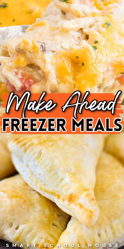 Taking the time to prep some freezer meals is a great way to help organize your life! Check out these make-ahead freezer meals for some dinner inspiration! There are casseroles, sandwiches, soups, and more for breakfast, lunch, and dinner! Save these ideas! Meal Prep Frozen Dinners, Best Freezer Casserole Recipes, Easy Freezer Lunches, Meals You Can Prepare Ahead, Pre Cooked Frozen Meals, Prep And Freeze Meals, Freezer Rice, Casseroles For Freezing, Make Ahead Freezer Dinners