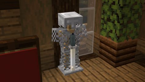 Minecraft Armor Stand Ideas, Armor Stand Minecraft, Minecraft Details, Minecraft Armor, Minecraft Village Ideas, Armor Stand, Ideas For Minecraft, Minecraft Village, Minecraft Blocks