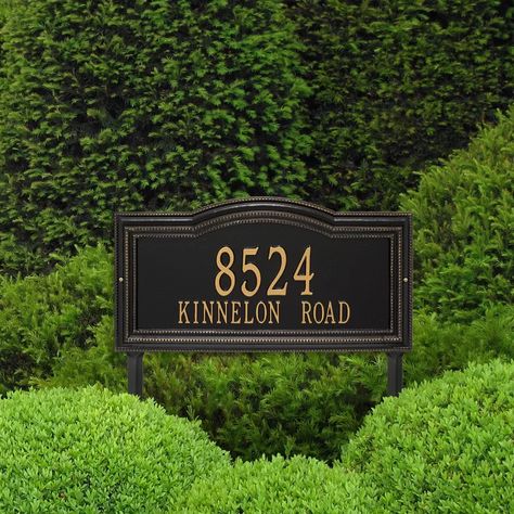 Marker Landscape, Address Yard Sign, Lawn Address Sign, Address Signs For Yard, Office Board, House Number Plaque, Front Landscaping, Sign Ideas, Address Plaque