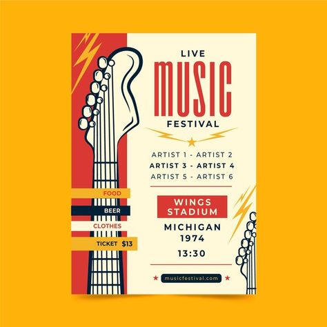 Music Club Poster, Live Music Poster, Electronic Music Poster, Plakat Design Inspiration, Pot Gantung, Event Poster Template, Poster Design Layout, Music Flyer, Festival Flyer