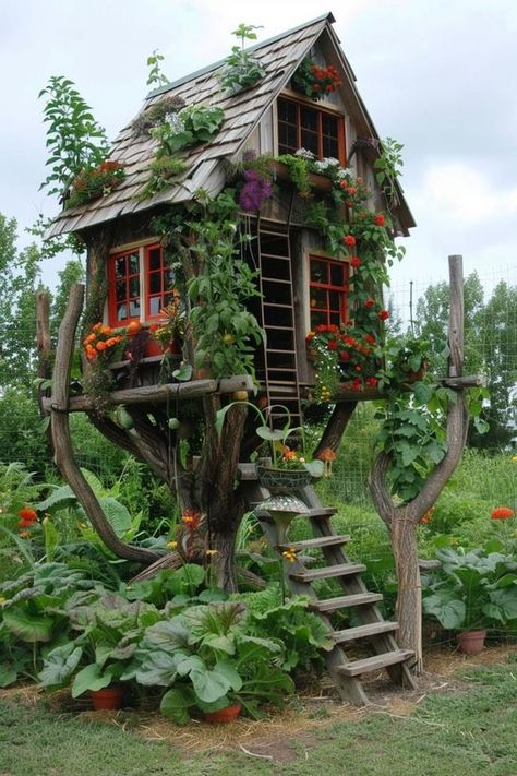 The Storybook Of Dreams & Beauty Storybook Gardens, Vegetable Garden Ideas, Garden Shed, Vegetable Garden, Tree House, Garden Ideas, Shed, At Home, Beauty