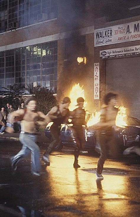 The Warriors Baseball Furies, Car Explosion, The Warriors 1979, Warriors 1979, Warrior Movie, Tom Savini, Electric Chair, Warrior Logo, Warrior 3