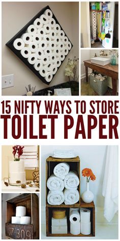 These toilet paper storage ideas are great for my small house. -One Crazy House Toilet Paper Storage Ideas, Store Toilet Paper, Paper Storage Ideas, Diy Toilet Paper Holder, Hidden Toilet, Crazy House, Diy Toilet, Toilet Paper Storage, Toilet Storage