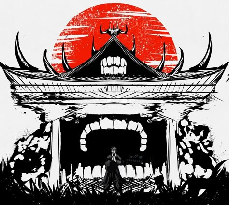 Shrine Drawing, Malevolent Shrine, Dark Art Tattoo, Cool Anime Backgrounds, Black Clover Anime, Geek Art, Manga Anime One Piece, Prehistoric Animals, Art Station