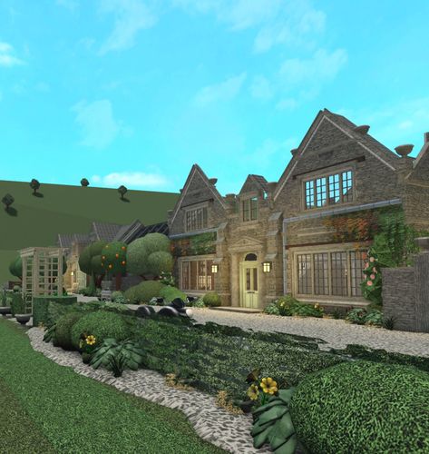 Bloxburg Village, Bloxburg Architecture, Sims Blueprints, Bloxburg Inspiration, Bloxburg Cottage, Bloxburg Homes, Bloxburg Mansion, Filipino House, Big Cottages