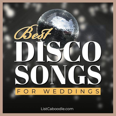 A list of the best disco songs for weddings and more. Disco Playlist, Songs For Wedding, Wedding Disco, Disco Songs, Disco Wedding, Party Songs, Wedding Playlist, Weddings Receptions, Saturday Night Fever