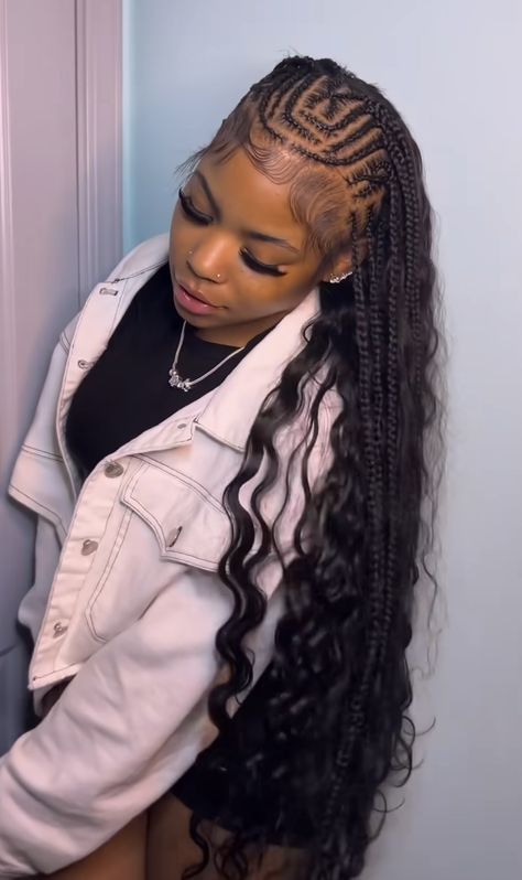 Braids Quick Weave, Braids Quick, Back To School Hairstyle, Quick Weave Hairstyles, Box Braids Hairstyles For Black Women, Cute Braided Hairstyles, Braids Hairstyles Pictures, Braided Cornrow Hairstyles, Cute Box Braids Hairstyles