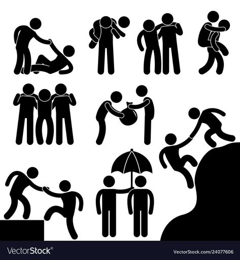 People Helping Each Other Drawing, Stickman Png, Love Is An Open Door, Body Gestures, Helping Each Other, Hands Icon, Business Friends, Stick Man, Friend Friendship