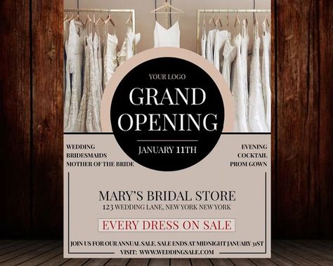 Grand Opening Flyer, Unisex Bathroom Sign, Bridal Boutique Interior, Flyers Design, Baby Shower Art, Personalized Map Art, Typographic Print, Bridal Stores, City Map Poster