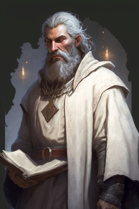 Medieval Priest Character Design, Dnd Character Design Cleric, Priest Character Art, Cleric Character Design Male, Dnd Cleric Art, Dnd Priest, Fantasy Priest, Cleric Rpg, Medieval Priest