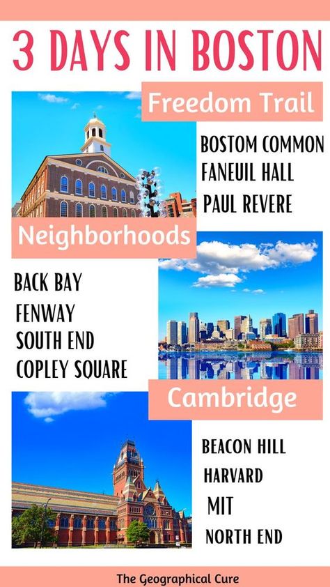 3 Days In Boston, Boston Itinerary, Boston Bucket List, Salem Massachusetts Travel, Freedom Trail Boston, Boston Travel Guide, Boston Vacation, Massachusetts Travel, Thanksgiving Travel