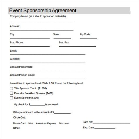 Sponsorship Form Template, Business Model Template, Sponsorship Letter, Sponsorship Proposal, Event Sponsorship, Calendar Design Template, Guideline Template, Template Free Printable, Nonprofit Fundraising