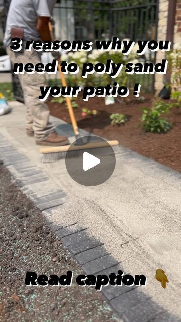 B O U L D E R L A N D S C A P E S 🌱 on Instagram: "Polymeric sand 
.
Why you need to poly sand your paver patio and maintain them. 

1. Enhance the beauty of an old patio by maintaining it with a bi-yearly polymeric re-sanding. Re-sanding a patio is beneficial for the longevity of its lifetime. 

2. It Minimizes weed growth between pavers by using polymeric sand, which acts as an effective barrier and reduces the need for frequent weeding.

3. Lastly it ensures stability and prevent shifting of pavers with poly sand, which offers excellent erosion control and keeps them in place, even in areas prone to heavy rainfall or on sloping terrain.
.
.
.
Follow us for more tips like this 👍
.
#Unilock #design #hardscapes
#LandscapingExperts
#OutdoorTransformations #unilockauthorizedcontractor #uni Landscaping Sand, Paver Sand, Polymeric Sand, Gardening Indoors, Landscaping Projects, Heavy Rainfall, Erosion Control, Diy Landscaping, Paver Patio