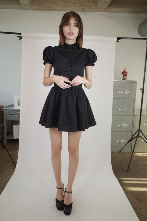 Baby Doll Dress Black, Teacher Dresses, Military Dresses, Hollywood Dress, Girly Girl Outfits, Little Red Dress, Baby Doll Dress, Contemporary Clothing, Dress Aesthetic