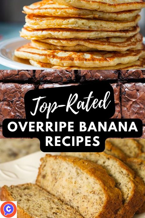 While brown bananas are safe to eat, a mushy mess of overripe, sugary fruit isn’t exactly appetizing. But like stale bread, overripe bananas can come in handy for a handful of mouthwatering recipes, spanning the gamut from healthy banana smoothies to fruity pancakes. Here are six overripe banana recipes to make instead of tossing out the past-its-prime fruit. Overripe Banana Recipes, Homemade Banana Pancakes, Healthy Banana Recipes, Brown Bananas, Banana Recipes Overripe, Banana Smoothie Healthy, Ripe Banana Recipe, Banana Brownies, Overripe Bananas