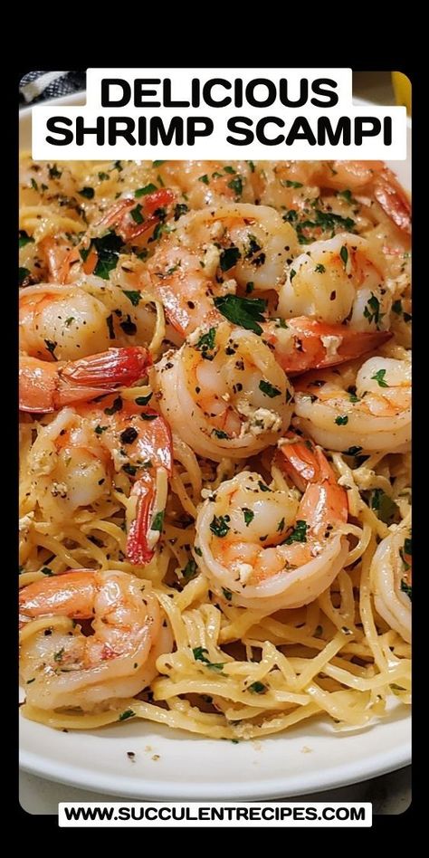 Make dinner easy with this One-Pot Shrimp Scampi Pasta! A mouthwatering combination of shrimp, garlic, butter, and linguine—all cooked in one pan for minimal cleanup. Italian Shrimp Scampi Recipe, Shrimp Scampi And Linguine Recipe, Shrimp Scampi Pasta Recipes Linguine, Shrimp Scampi With Cooked Shrimp, Shrimp Scampi Pasta Bake, Scallop Scampi Pasta, Shrimp Linguine Recipe Easy, Shrimp Scampi Recipe Pasta, Pasta With Shrimp Recipes