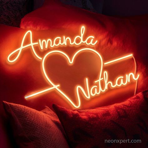 #NeonSignNames #NeonInspiration #NeonSigns #BrightIdeas Couple Name, Neon Sign Shop, Restaurant Signs, Open Signs, Sign Stand, Office Signs, Pet Signs, Nana Gifts, Personalized Couple