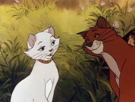 The Aristocats. Duchess and Thomas O' Malley ❤️ Duchess Aristocats, Disney Aristocats, American Cartoons, Disney Cats, The Aristocats, Disney Icons, Cute Kitten Gif, Kitten Gif, The Fox And The Hound