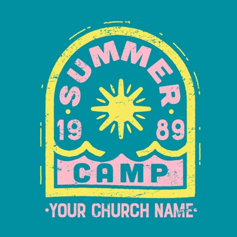 Group T Shirts, Summer Camp Shirts, Camp Tshirt Designs, Kids Ministry Design, Young Life Camp, Summer Camp Shirt, Camp Shirt Designs, Ocean Vintage, Camp Logo