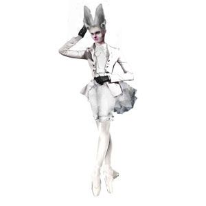 Costume design for White Rabbit. by Scottish Ballet, via Flickr Alice In Wonderland Clothes, Bullet Journal Vintage, Alice In Wonderland Ballet, White Rabbit Costume, White Rabbit Costumes, Julie Taymor, Wonderland Clothes, Costume Renderings, Costume Sketches