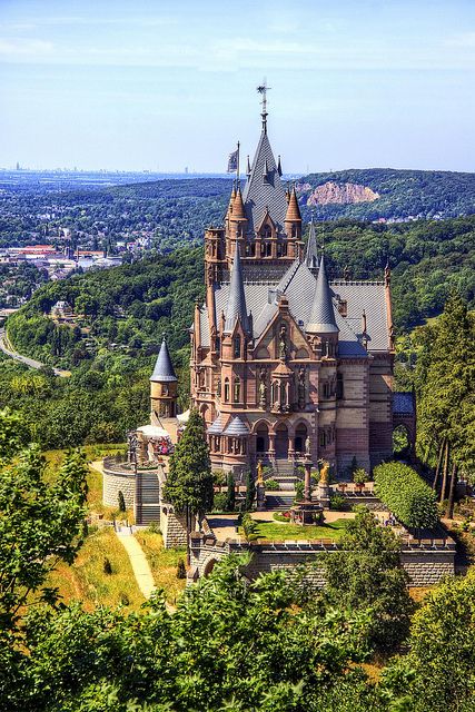 Drachenburg Castle, Konigswinter, North Rhine-Westphalia, Germany. Photo by Harald Wagener, via Flickr. Drachenburg Castle, Europa Park, Old Castle, Castle Mansion, Famous Castles, Real Estat, Rhine River, Germany Castles, Chateau France