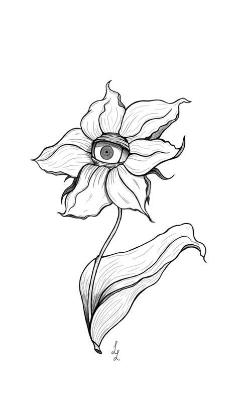 Evil Flower Drawing, Flower Of Evil, Lotus Flower Tattoo, Lotus Flower, Flower Drawing, Dark Fantasy, Flower Tattoo, Tattoos, Drawings