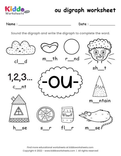 Digraphs Activities Kindergarten, Digraph Worksheets Kindergarten Free, Diagraphs And Blends Worksheets, Dipthongs Worksheets Free Printable, Diagraph Worksheets, Sound Worksheets For Kindergarten, Digraph Worksheets, Digraphs Worksheets, Phonics Worksheets Free