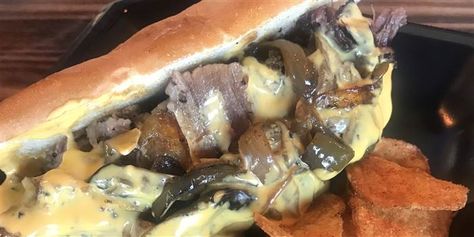 Use leftover prime rib to make the most delicious Philly cheesesteaks Prime Rib Philly Cheese Steak, Prime Rib Cheesesteak, Grilled Bologna, Sous Vide Prime Rib, Prime Rib Recipes, Best Prime Rib Recipe, Chef Anne Burrell, Best Prime Rib, Crunchy Coleslaw