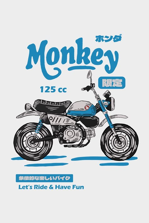 available on :  Teepublic : http://tee.pub/lic/Hilmay Motorbike Logo Design, Motorcycle Graphic Design, Cool Car Stickers, Bike Graphics, Motorcycle Poster, Honda Monkey, Blue Motorcycle, Motorcycle Illustration, Bike Poster