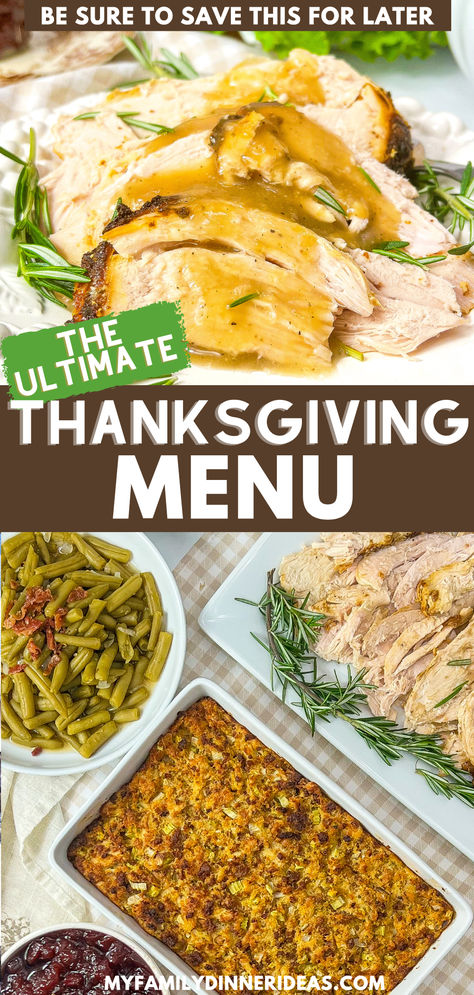 The ultimate Thanksgiving menu Best Thanksgiving Menu Ideas, Thanksgiving Menu For 20 People, Thanksgiving Food Menu List, Turkey Dinner Menu Ideas, Thanksgiving Menus Ideas, Menu For Thanksgiving Dinner, Traditional Thanksgiving Dinner List, New England Thanksgiving, Thanksgiving Menus And Recipes