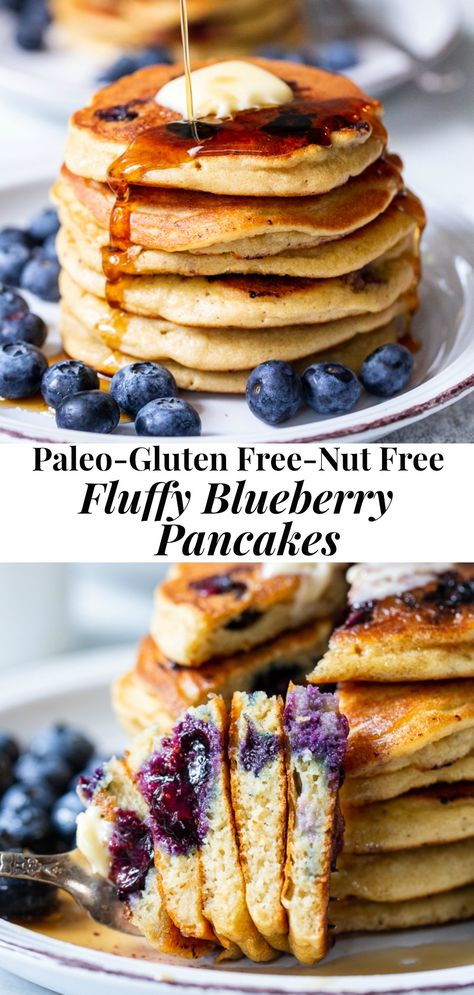 Blueberry Pancakes Gluten Free, Low Histamine Pancakes, Whole 30 Pancakes, Whole30 Pancakes, Banana Pancakes Paleo, Aip Pancakes, Pancakes Coconut Flour, Paleo Blueberry Pancakes, Paleo Pancake Recipe