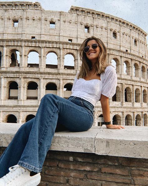 summer outfit ideas #travel Tourist Outfit, Rome Outfits, Spain Outfit, France Outfits, Europe Travel Outfits, European Summer Outfits, Italy Summer, Europe Outfits, London Outfit