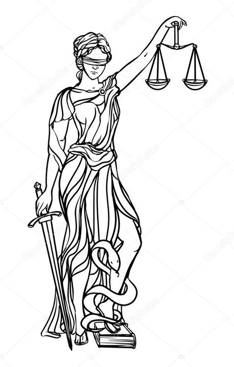 Hypatia Of Alexandria Tattoo, Justice Tattoo Men, Lady Justice Drawing, Greek Mythology Drawings, Themis Tattoo, Lawyer Tattoo, Justice Drawing, Scales Of Justice Tattoo, Nemesis Tattoo